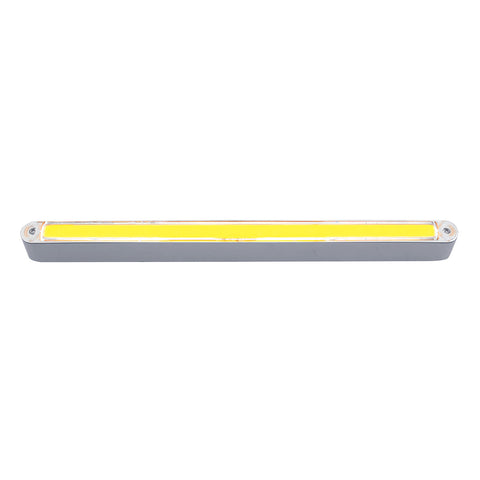 24 LED Dual Function 12" GloLight Bar With Bezel - Amber LED/Clear Lens