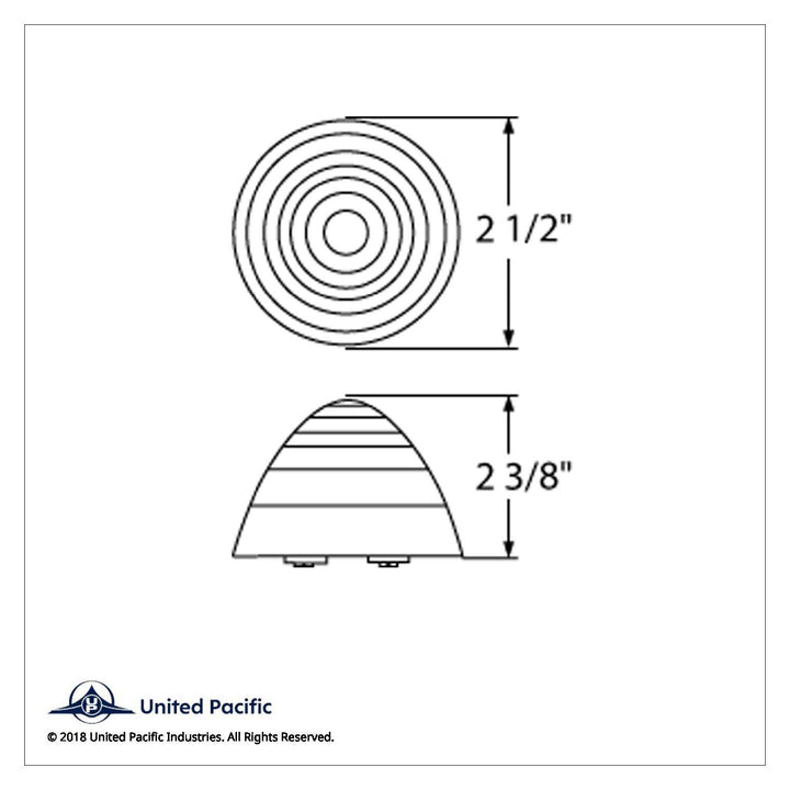 13 LED 2-1/2" Round Beehive Light (Clearance/Marker) - Red LED/Red Lens