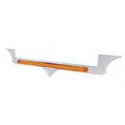 Chrome Hood Emblem Trim With 24 LED GloLight Bar For Kenworth - Amber LED/Amber Lens