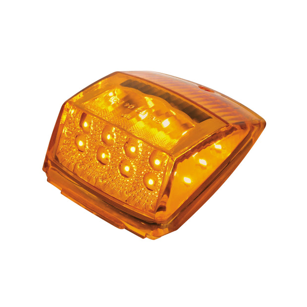 17 LED Reflector Square Cab Light - Amber LED/Amber Lens