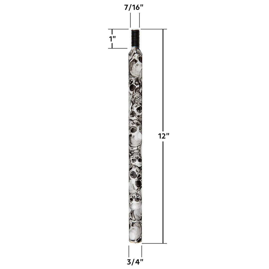 12" Skull Pattern Shifter Shaft Extension