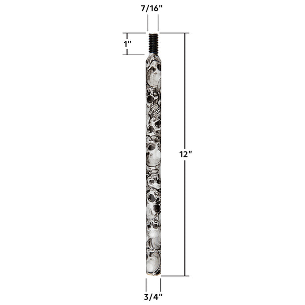 12" Skull Pattern Shifter Shaft Extension