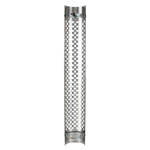48" Tall 180 Degree Stainless Exhaust Muffler Shield For 5" Diameter Exhaust - Round Slot