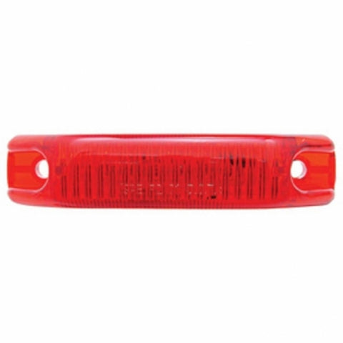 6 LED Rectangular Streamline Light (Clearance/Marker) - Red LED/Red Lens