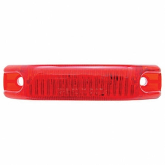 6 LED Rectangular Streamline Light (Clearance/Marker) - Red LED/Red Lens