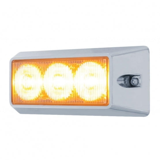 3 High Power LED Warning Light - Amber LED