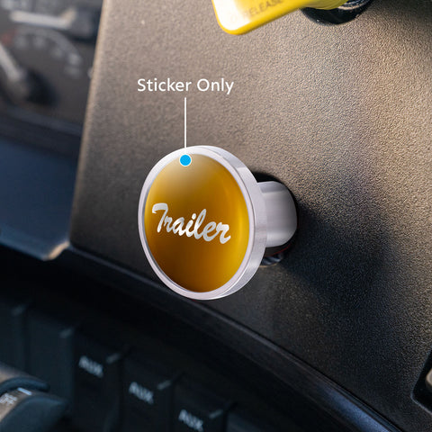 "Trailer" Glossy Air Valve Knob Candy Color Sticker - Electric Yellow