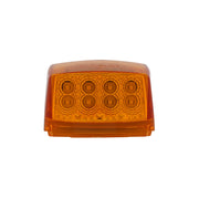 17 LED Reflector Square Cab Light - Amber LED/Amber Lens