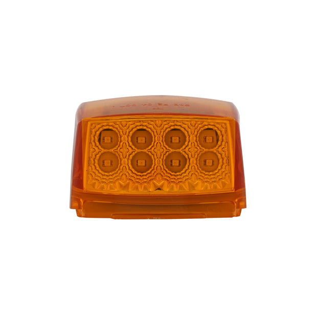 17 LED Reflector Square Cab Light - Amber LED/Amber Lens