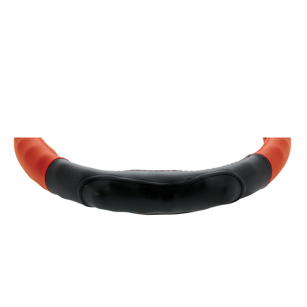 18" Duo Tone Steering Wheel Cover - Black & Red