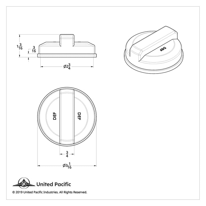Chrome DEF Cap Cover For Peterbilt &amp; Kenworth
