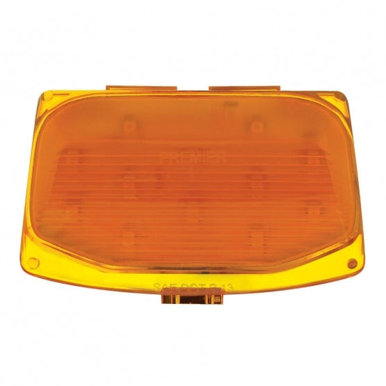 12 LED Front Fender Tip Light For Harley Motorcycle- Amber LED/Amber Lens