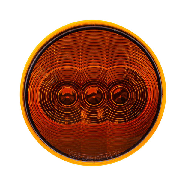3 LED 4" Round Light(Turn Signal)-Amber LED/Amber Lens