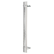 48" Tall 180 Degree Stainless Exhaust Muffler Shield For 5" Diameter Exhaust - Round Slot