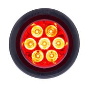 7 LED 2" Round Light Kit (Clearance/Marker) - Red LED/Red Lens