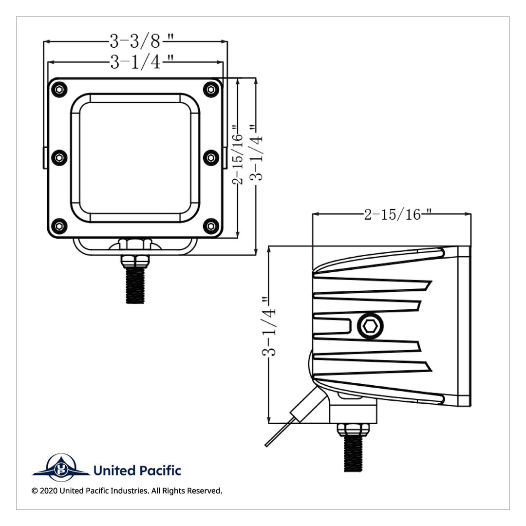 4 High Power LED Work Light - Spot Light