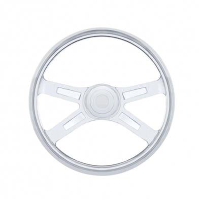 Chrome Steering Wheel Hub &amp; Horn Button Kit For Peterbilt (1998-2005), &amp; Kenworth (2001-2002)
