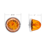 Star-Burst Glass Watermelon Light Flush Mount Kit-Amber LED/Amber Lens