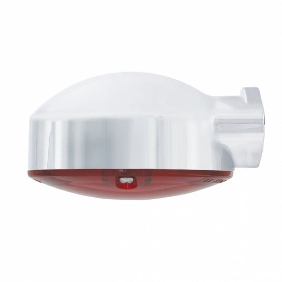 21 LED 3-1/4" Dual Function Signal Light For Harley Motorcycle With Housing - Red LED/Red Lens