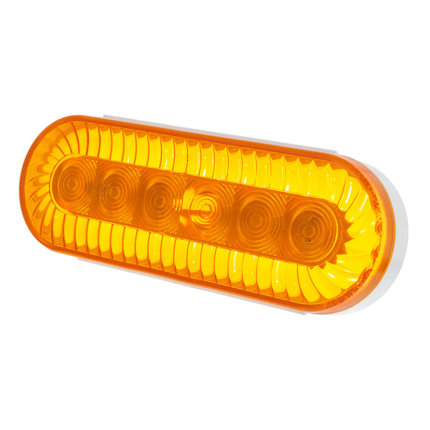 20 LED 6" Oval Turbine Light (Turn Signal) - Amber LED/Amber Lens