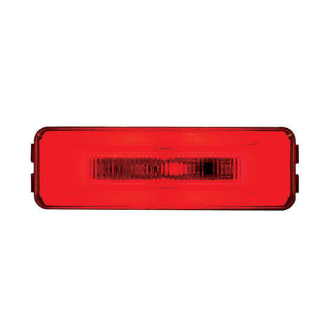 10 LED Rectangular GloLight (Clearance/Marker) - Red LED/Red Lens