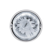 Star-Burst Glass Watermelon Light Flush Mount Kit-White LED/Clear Lens
