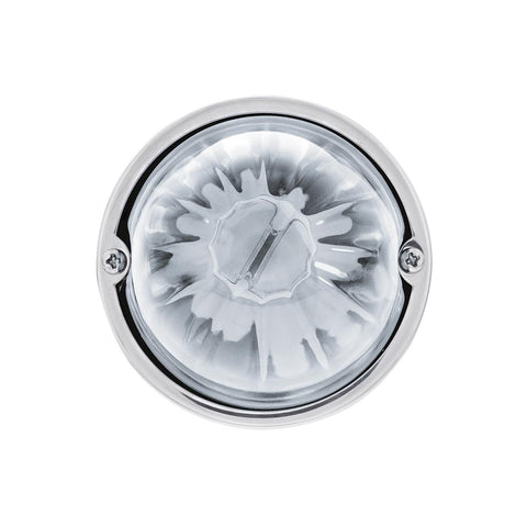 Star-Burst Glass Watermelon Light Flush Mount Kit-White LED/Clear Lens