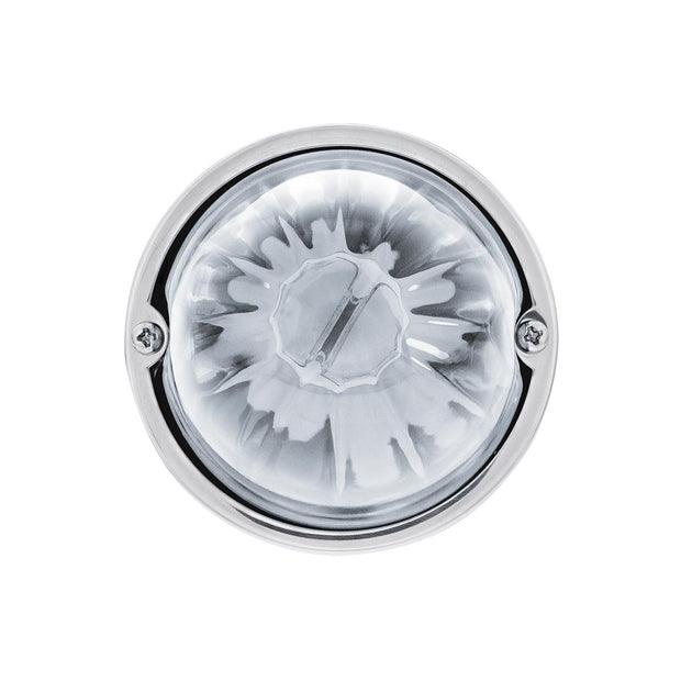 Star-Burst Glass Watermelon Light Flush Mount Kit-White LED/Clear Lens