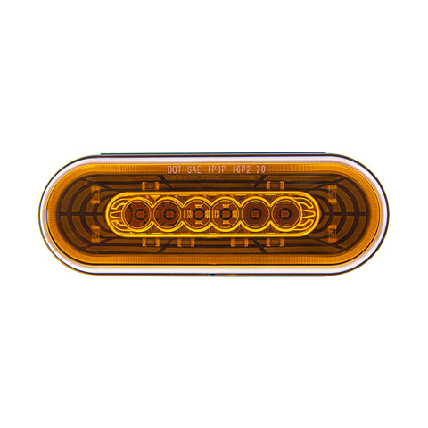 22 LED 6" Oval Abyss Light (Turn Signal) - Amber LED/Amber Lens