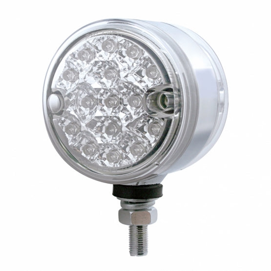 30 LED 3" Dual Function Reflector Double Face Light - Amber &amp; Red LED/Clear Lens