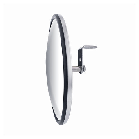 7-1/2" 430 Stainless Steel 320R Convex Mirror - Centered Mounting Stud