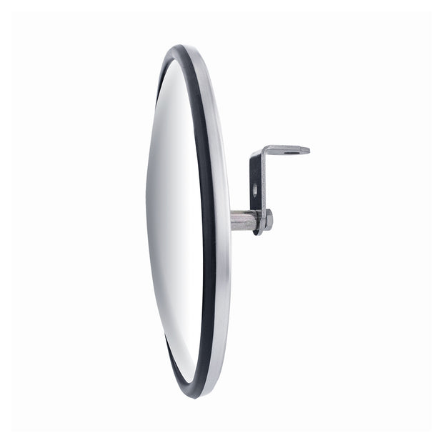 7-1/2" 430 Stainless Steel 320R Convex Mirror - Centered Mounting Stud