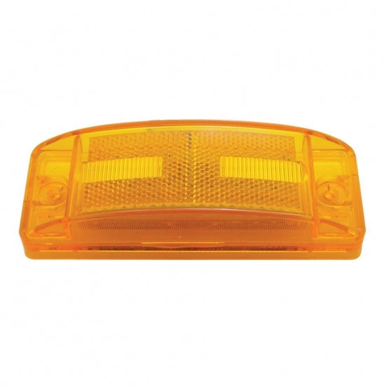 16 LED Rectangular Light (Clearance/Marker) With Reflex Lens - Amber LED/Amber Lens