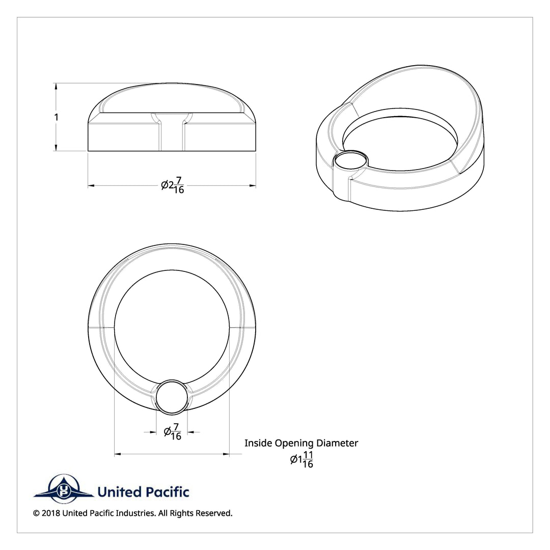Signature Series Freightliner Small Gauge Bezel With Visor - Indented