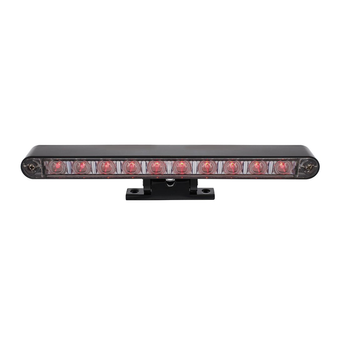 10 LED Dual Function 3rd Brake Light With Black Swivel Pedestal Base - Red LED/Clear Lens