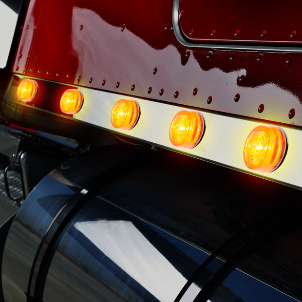 3 LED Oval Clearance/Marker Light-Amber LED/Amber Lens