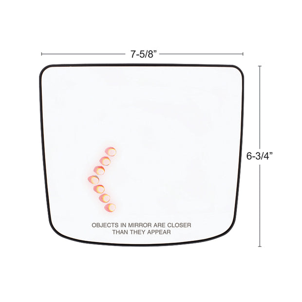Heated Auxiliary Convex Mirror With LED Turn Signal For 2012-2017 Volvo VNL - Passenger