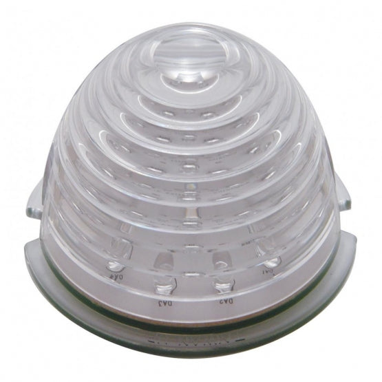 17 LED Beehive Flush Mount Kit With Low Profile Bezel - Amber LED/Clear Lens