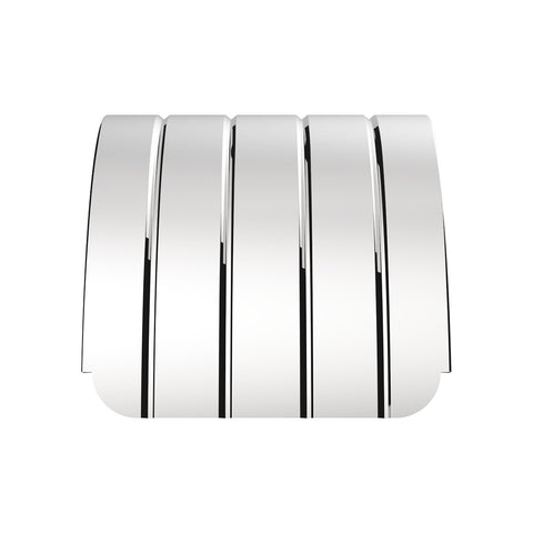 120" 430 Stainless Steel (16ga) Beaded Edge Ribbed Full Fender 60" Spread - SR Series (Pair)