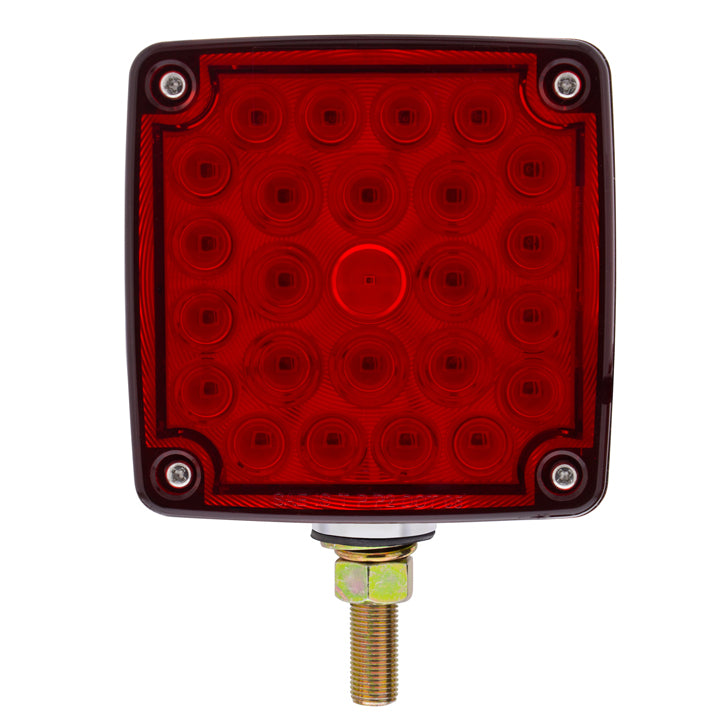52 LED Single Stud Double Face Turn Signal Light (Passenger) - Amber &amp; Red LED/Amber &amp; Red Lens