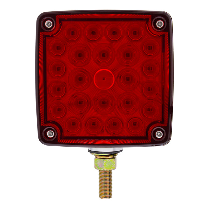 52 LED Single Stud Double Face Turn Signal Light (Passenger) - Amber &amp; Red LED/Amber &amp; Red Lens