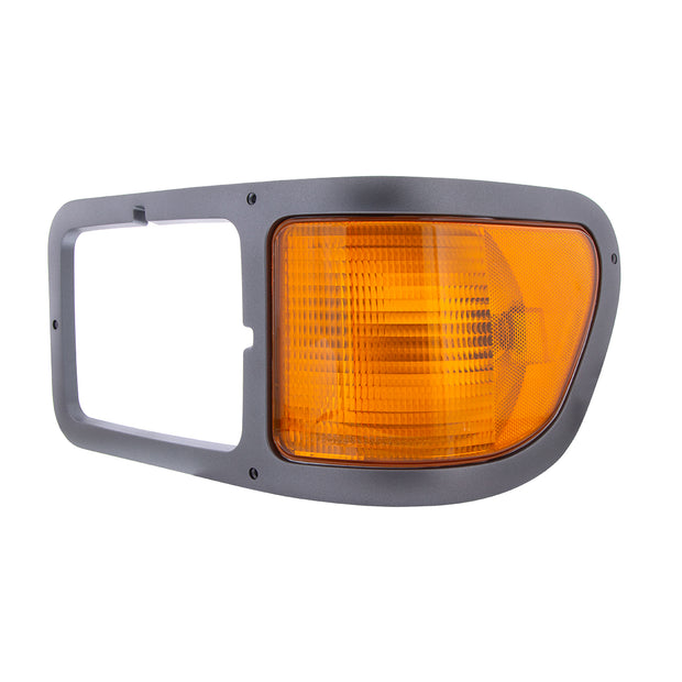 Gray Plastic Headlight Bezel With Parking Light For 2000-2015 Ford F-650/F-750 - Driver