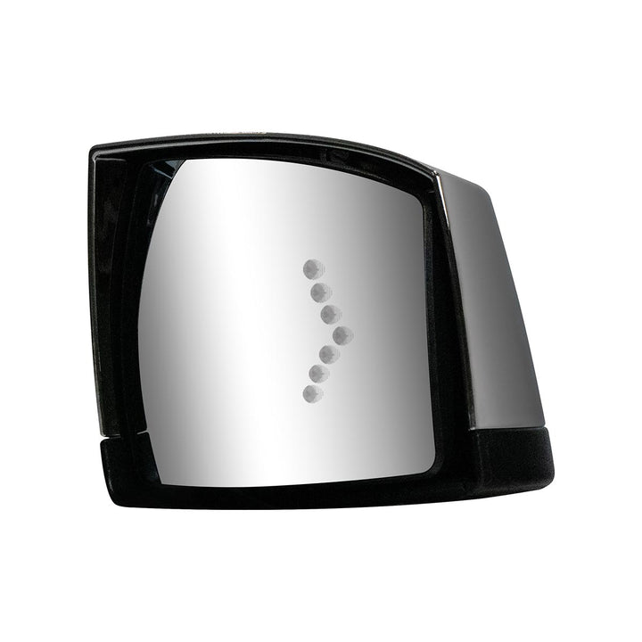 Hood Mirror Assembly W/LED Lights On Mirror Cover &amp; Glass For 2018-2024 Volvo VNL - Passenger
