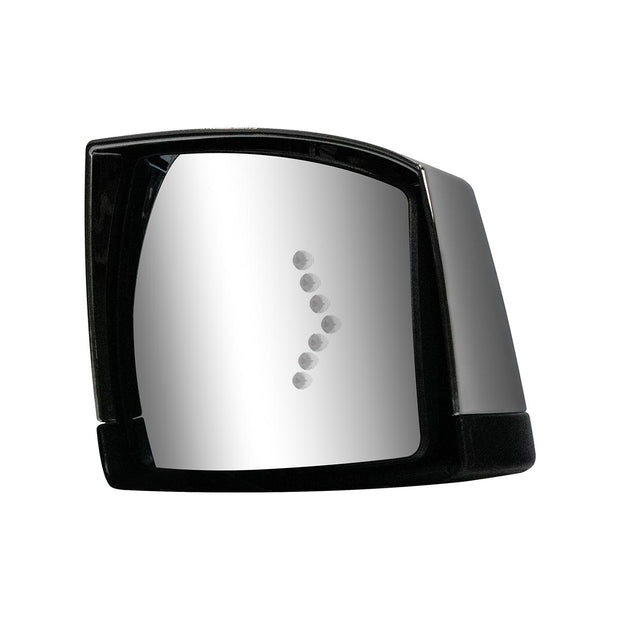 Hood Mirror Assembly W/LED Lights On Mirror Cover & Glass For 2018-2024 Volvo VNL - Passenger