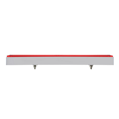 24 LED Dual Function 12" GloLight Bar With Bezel - Red LED/Red Lens