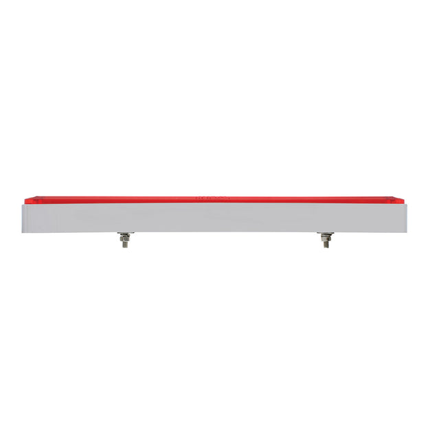 24 LED Dual Function 12" GloLight Bar With Bezel - Red LED/Red Lens
