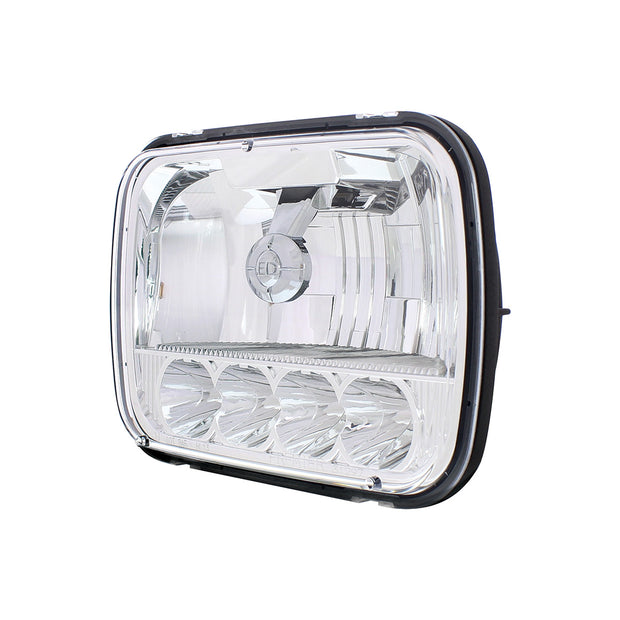 ULTRALIT - 5 High Power LED 5" X 7" Crystal Headlight - High & Low Beam