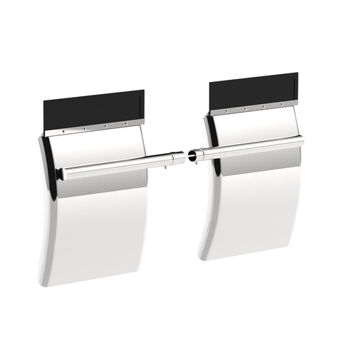 24" X 27" 430 Stainless Quarter Fender With Tube Bracket Set (Pair)