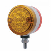 30 LED 3" Dual Function Reflector Double Face Light - Amber & Red LED/Amber & Red Lens