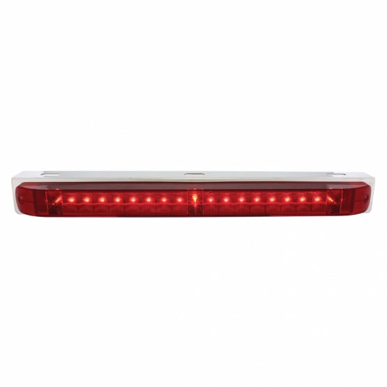 Stainless Light Bracket With 19 LED 17" Light Bar - Red LED/Red Lens